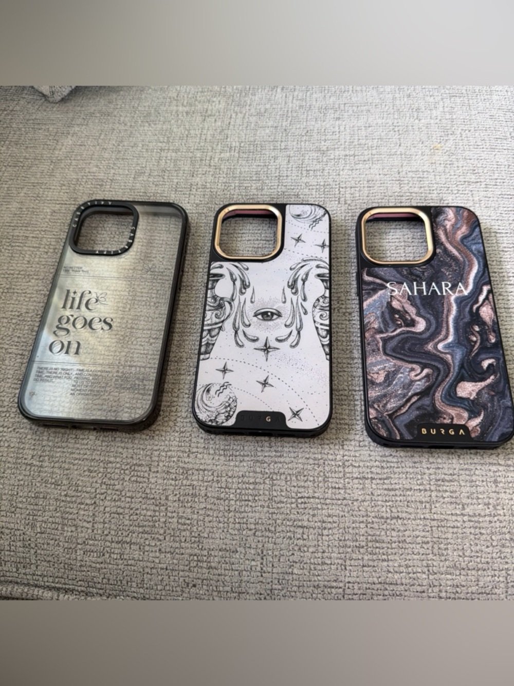 Multiples Decorative Phone Case Set - White, Black, Rose Gold Accents